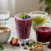 Healthy drinks for brain health including water, green tea, coffee, berry smoothies and beetroot juice